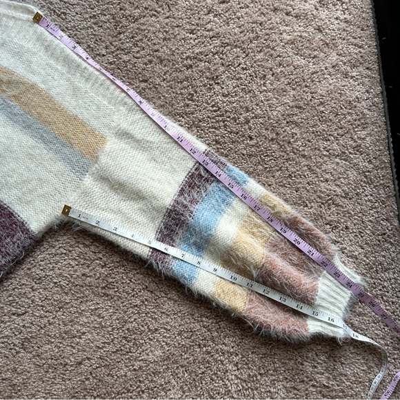 Lumiere Gentle Fawn Cozy Ivory Multicolor Striped Hilda Sweater Size Large - Picture 10 of 12